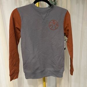 Nordstrom Kids Colorblock Sweatshirt Grey & Rust | NWT | Size M 8/10